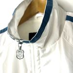 Kaelin Women's white 2 piece white with blue stripe sweatsuit size large Photo 2