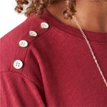 Spartina 449 Hudson Fringe Brock Red Long Sleeve Casual Button Top Size L Photo 3