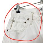 AGOLDE  Riley High Rise Straight Crop Jeans Veil White Distressed Womens Size 24 Photo 10