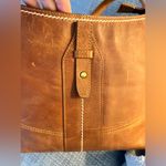 BORN Brown Leather Shoulder/Crossbody Saddle Bag can be worn shoulder or cross Photo 15
