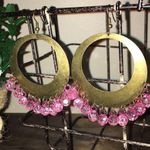Costume Jewelry Golden Hoop Earrings Photo 0