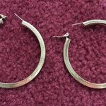 4” Textured Gold Latina Hoop Earrings Photo 6