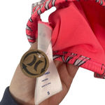 Hurley NWT Tropical Ribbed Twist-Back High Neck Bikini Top in Pink Size S Photo 8