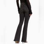 frame denim FRAME Le High Flare Side Slit Jeans Obsidian Clean Black/Gray Sz 26 Photo 1