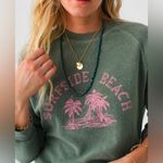 Faherty  Surfside Beach Organic Cotton Blend Reverse Fleece Sweatshirt Sea Spray Photo 2