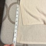 Kerisma  Elegant Cream Mercerized wool blend lightweight high low sweater, M/L Photo 6