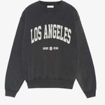 ANINE BING “Ramona” sweatshirt university Los Angeles, washed black, size small Photo 0