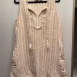 St. Tropez Linen Dress Sleeveless Striped Photo 0