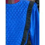 Dress quilted bodice shirtwaist dress blue black sz 6 Photo 3