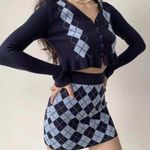 Korean style plaid top and skirt set Photo 0