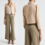 L'Agence Kasey Tweed Crop Jacket Large Bone Multi NWT Photo 2