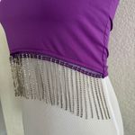 Rue 21  Vibrant Purple Tank with Silver Fringe Photo 3