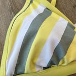 Kona Sol Womens NWT Yellow/Green Stripe Bikini Top - S Photo 1