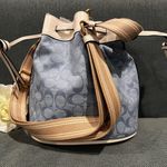Coach Field Bucket Bag In Signature Chambray c4693 Photo 3