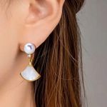 925 Silver Stud AAAA Natural Freshwater Cultured White Pearl Earrings Photo 7