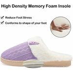 Comfy Warm Plush Fuzzy Memory Foam House Slippers With Fur Lining Purple 7 Photo 6