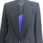 Lord & Taylor pant suit / business suit pinstripe blazer and pants wool Black Size undefined Photo 4