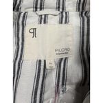 Anthropologie Plicro Blazer Womens XS White Black Striped Linen Double Breasted Photo 2