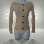 NAADAM Off The Shoulder Cardigan Cream Colored Size Small Photo 4