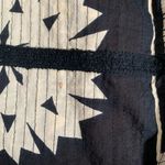 Chico's Chico’s Collarless Jacket Crocheted Black Brown Boho Print Open Front Large Photo 6