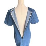 Abercrombie & Fitch - NWT Denim Shift Mini Dress Medium Wash Sz MP Photo 3