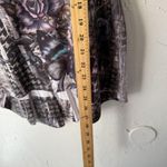 Y2k Fairy Tank Top XL Butterfly Floral Crown Graphic Stretchy Asymmetrical Shirt Photo 3