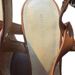 Marc Fisher Shoes Womens Size 9.5M Brown Leather Cork Wedge Sandal Strappy Heel Photo 3