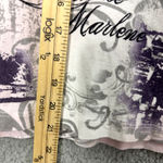 Nicole Miller Vintage Y2K Top Womens Medium Purple Geometric Beaded Paris Artsy Photo 4