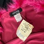 Vintage Deadstock 90s Slinky Feather Square Neck Top Pink Size XL Photo 4