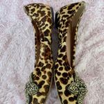 Vince Camuto Cheetah Leopard Print Gem Flats Luxury Loafers Ballerina Shoe 7.5 Photo 4