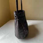 Vintage 90s Brown Genuine Leather Shoulder Bag Boho Festival Crossbody Purse Photo 4