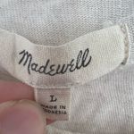 Madewell  Long Sleeve Knot Hem Oatmeal Tee Size Large Photo 2
