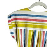 Monteau Los Angeles Women’s Size S Striped Dress Side Pockets Cap Sleeve V Neck Photo 6