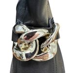 Steve Madden Cleo Black Leather Chunky Lug Sole Round Toe Ankle Boot Sz 8.5 Photo 8