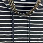 Chico's Chico’s Zynergy 2 modal blend 12/14 L striped gold chain hoodie casual travel Photo 4