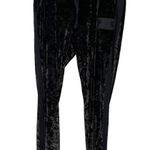 PINK - Victoria's Secret Victorias Secret PINK Womens Black Velvet Drawstring Joggers Size L  Photo 0
