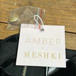 AMBER X MESHKI size XL black posh velvet strappy bustier top Photo 10