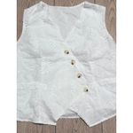 SheIn NEW Womens White Eyelet Embroidered Sleeveless Vest Tank Top Shirt Size 1XL Photo 2