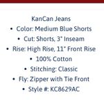 KanCan ‘Hayden’ high rise denim distressed tie shorts M Size M Photo 1