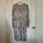 Mac Duggal
Beige Embellished High Neck Illusion Long Sleeve Midi Dress Size 12 Photo 2