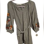 Anthropologie  Impeccable Pig Striped Dress with Embroidered Flowers Photo 1