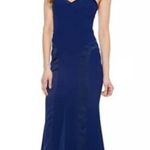 Aidan Mattox Aidan by  Navy Blue Sweetheart Neckline Maxi Formal/Black Tie Dress Photo 0