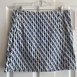 J.Crew Women's 2 Blue Seahorse Mini Skirt Vacation Nautical A Line Coastal Photo 0