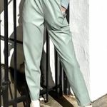 Fabletics  Dusty Garden Green Faux Leather High-Waisted Pull On Trousers Pants Photo 1
