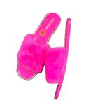 Olivia Miller NEW  Faux Fur Bright Pink Rhinestone Studded Sandal Photo 4