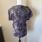 Isabel Marant  Lonea Animal Print Ruched Blouse Top Womens Silk Size 40 (Medium) Photo 3