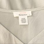 Urban Romantics  Lightweight Linen Button Front Twist Top Off White Size Large Photo 8