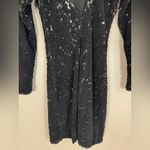 Dress the Population  Lola Velvet Sequin Black Long Sleeve Mini Dress Medium Photo 12