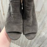 joe's jeans Cassia Ankle Boots Blocked Heel Dark Gray Suede Open Toe sz 9.5 Photo 1