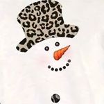 Christmas Snowman Snowflake Leopard Striped T Photo 2